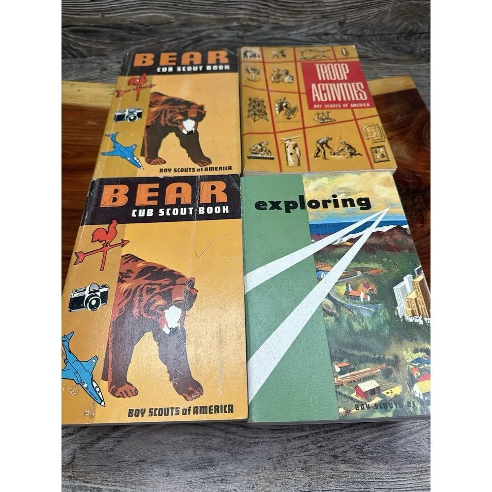 Lot Of 4 Boy Scouts of America BSA  Troop Activities, 1962 Bear, Exploring 67,69